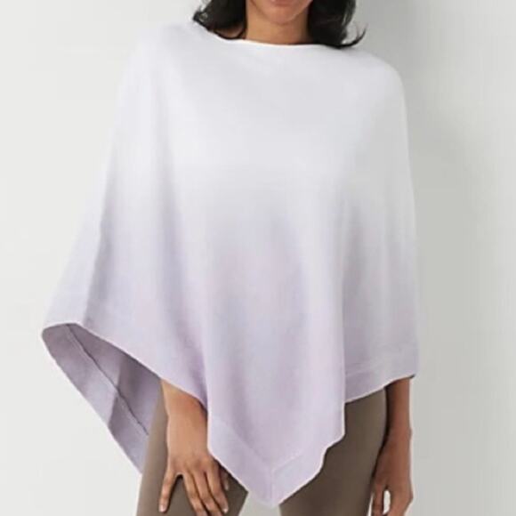 Barefoot Dreams CozyChic Ultra Lite Ocean Breeze Poncho Ombre Violet One Size - Picture 1 of 11